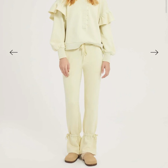 Something Navy Henley Ruffle Set green - Picture 1 of 6